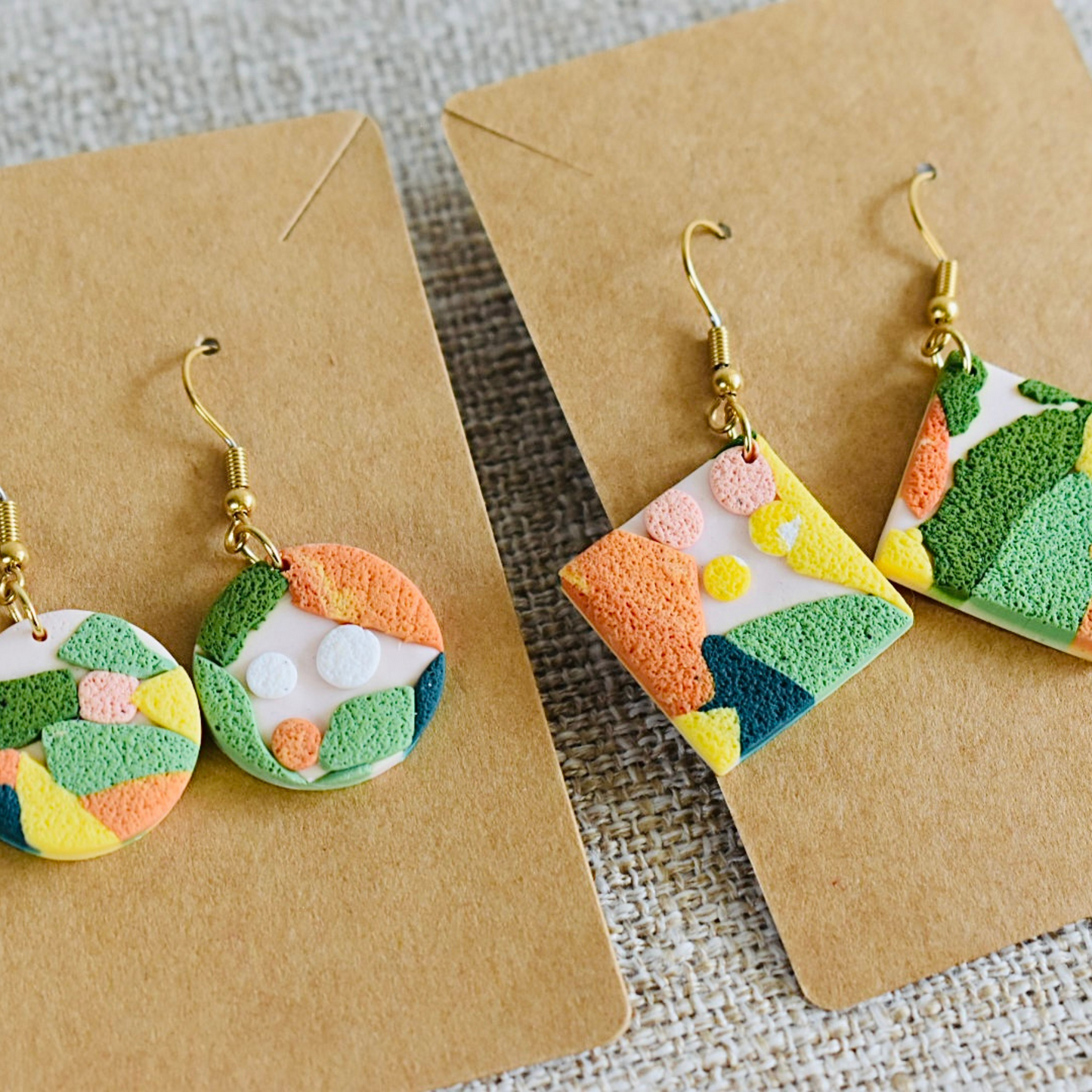 Springtime - Handmade Polymer Clay Earrings