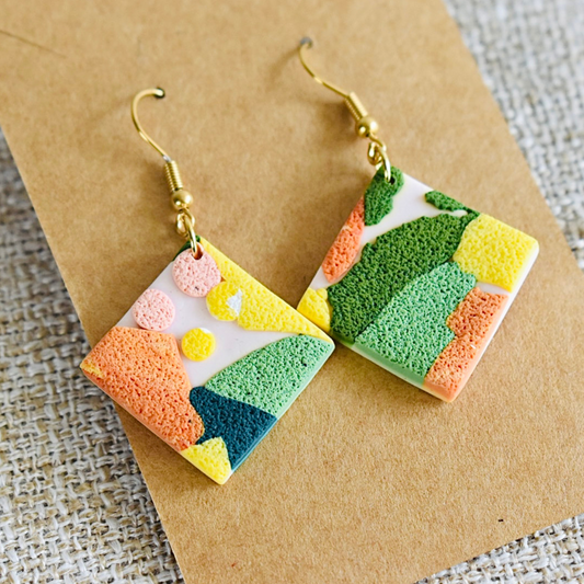 Springtime - Handmade Polymer Clay Earrings