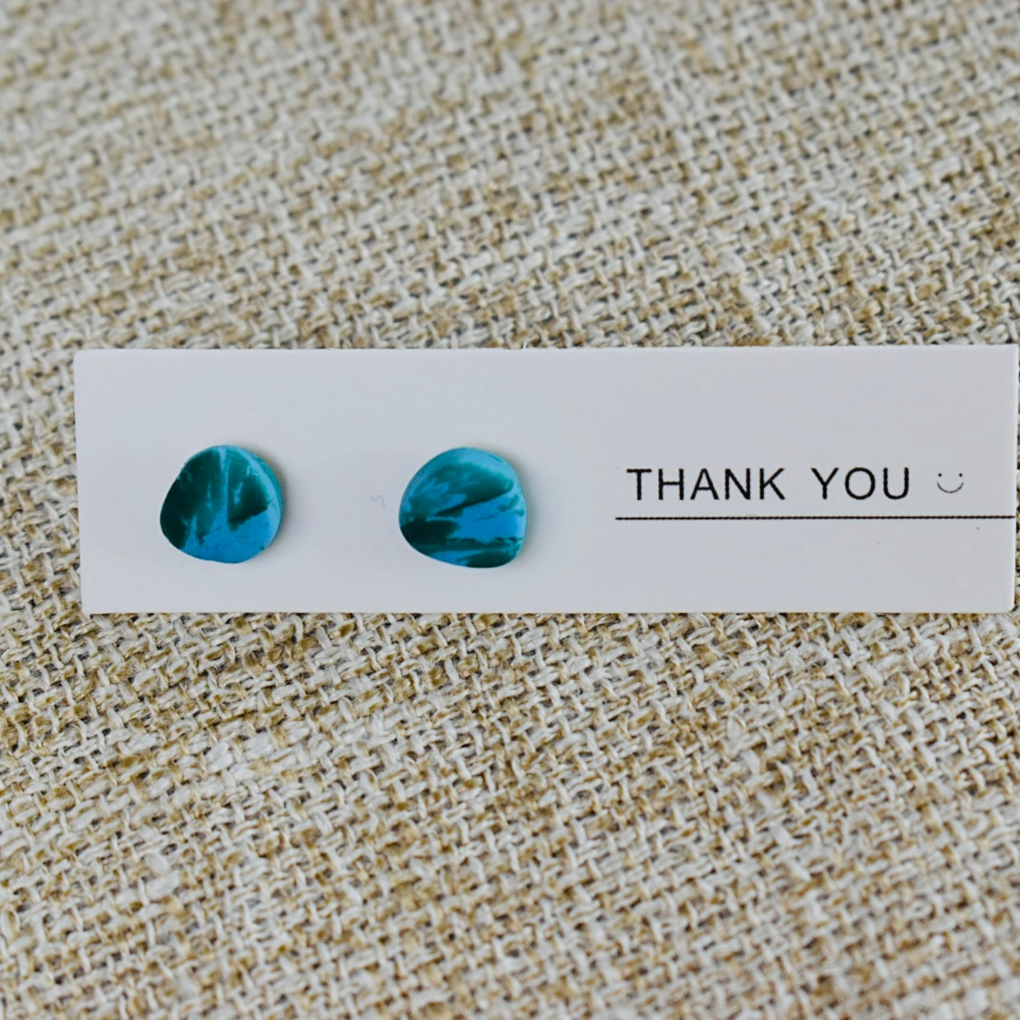 Stones - Handmade Polymer Clay Gradient Stud earrings