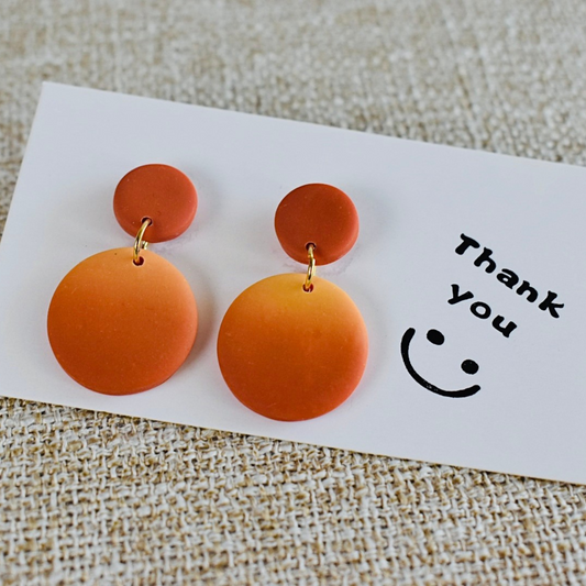 Adelaide’s sunset - Handmade Polymer Clay Stud Earrings